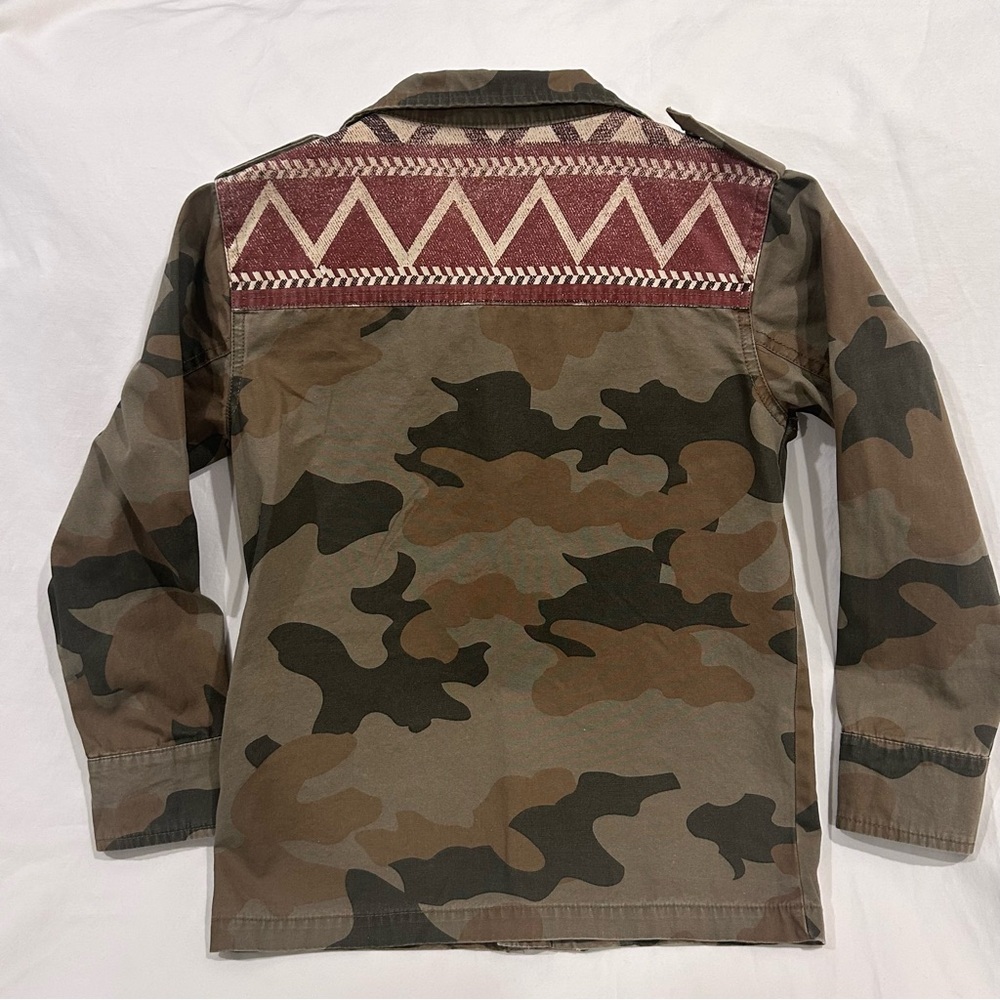 Lucky Brand Kids Camouflage Aztec Full Zip Button Jacket Size 7 - Picture 5 of 13